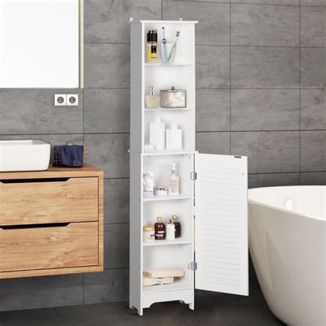 Slimline Bathroom Shelf Unit Rispa