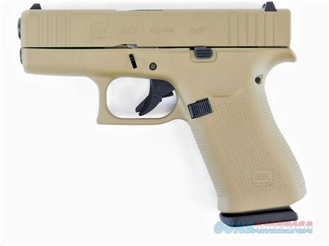 Glock G43X Flat Dark Earth 9mm Luger 3 41 10 R For Sale