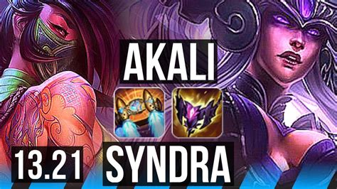 Akali Vs Syndra Mid Games K Mastery Dominating