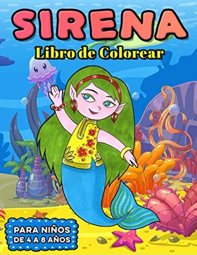 Sirena Libro de Colorear para Niños de 4 a 8 Años Gran libro para