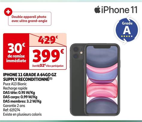 Promo Apple Iphone Grade A Go Gz Supply Reconditionn Chez Auchan