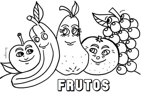 Desenhos De Frutas Para Imprimir E Colorir Toda Atual