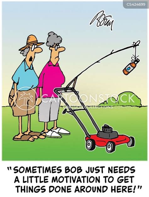 Funny Lawn Mower Cartoon