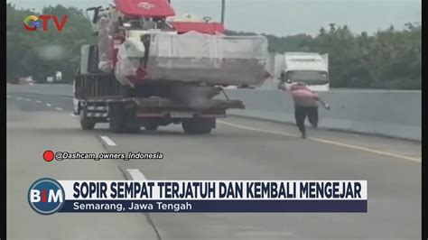 Viral Sopir Kejar Truk Yang Melaju Sendiri Di Tol Kalikangkung Bim