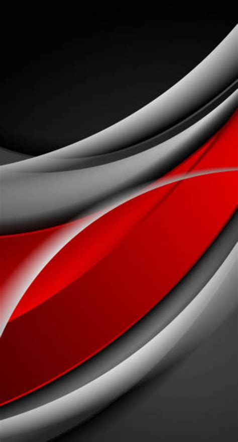 Red Black Gray Curves Digital Waves Amoled Material Neon Texture