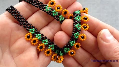 KOLAY ÇİÇEKLİ YAZLIK BONCUK KOLYE YAPIMI EASY FLOWER SUMMER BEAD