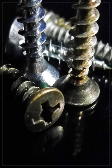 Some Metal Iron Screws Seen From Close Macro Monday Flickr