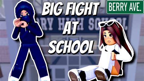 Big Fight At School Berry Avenue Roleplay Youtube