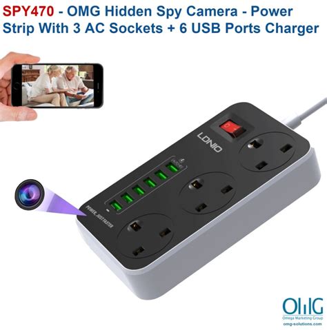 Spy Omg Hidden Spy Camera Power Strip With Ac Sockets Usb