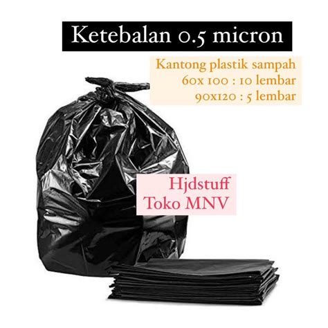 Jual KANTONG PLASTIK SAMPAH TRASH BAG HITAM BESAR DAN TEBAL Shopee