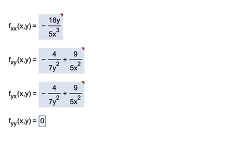 Solved Find Fxx X Y Fxy X Y Fyx X Y And Fyy X Y For