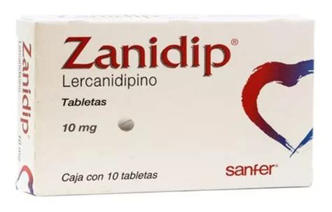 Zanidip 10 Mg 10 Tabletas Meses Sin Intereses