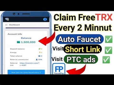 Claimtrx Claim Free Trx Every Minute Auto Faucet Instant