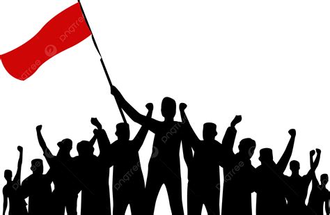 Silueta Gente Tenencia Bandera Indonesia Png Bendera Merah Putih The