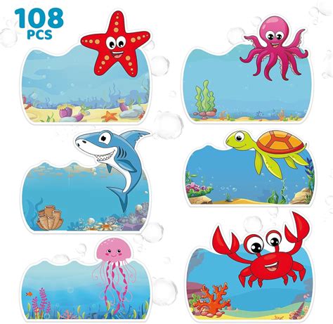 Pcs Ocean Themed Desk Name Tags Sea Themed Flat Name Plates Sea