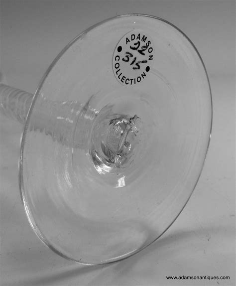 Adamson Antiques Engraved Opaque Twist Wine Glass