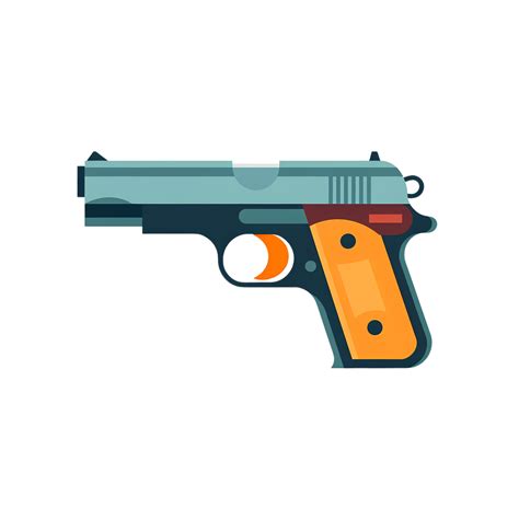 Gun Flat illustration, , Transparent Background Free Photo - 26420481 PNG