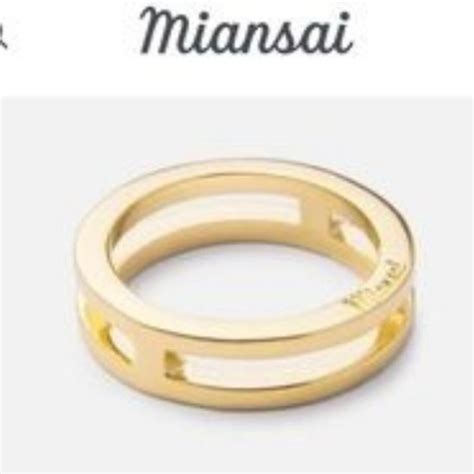 Miansai Jewelry Miansai Split Layer 8 Karat Gold Plated Ring Size 7