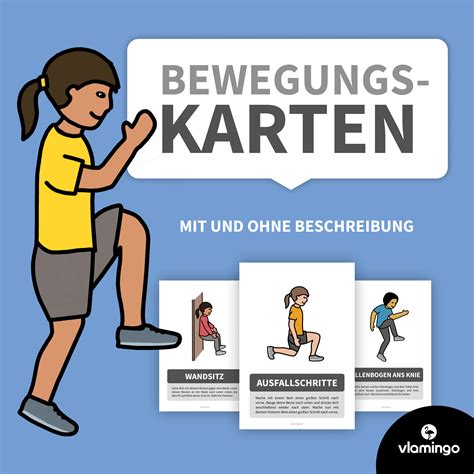 34 Bewegungskarten für Kinder Kindergarten Grundschule Fitness