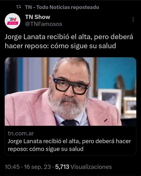 Jorge Lanata recibió el alta en Fundación Favaloro pero deberá hacer