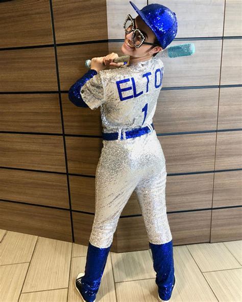 Rocketman Elton John Dodgers Baseball Uniform Cosplay Costume