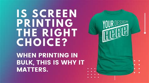 Should You Screen Print Your Custom T-Shirts? - DesignAShirt Blog