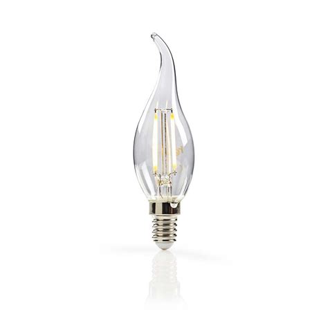 Led Filament Bulb E Candle Bent Tip W Lm K