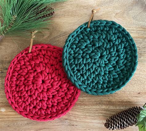 Handmade Round Crochet Trivet Farmhouse Trivet Modern Farmhouse