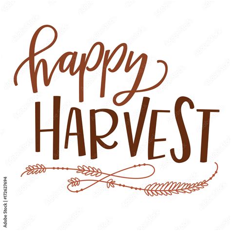 happy harvest Stock Vector | Adobe Stock