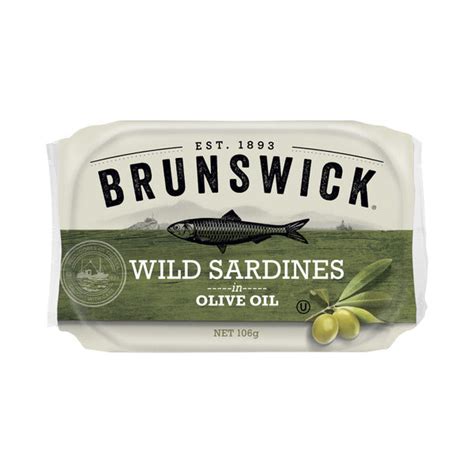 Brunswick Wild Sardines In Olive Oil 106g Shop And Dispatch