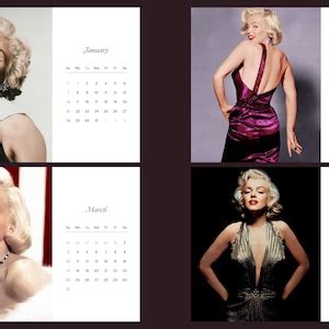 Marilyn Monroe 2024 Calendar Printable Etsy Australia