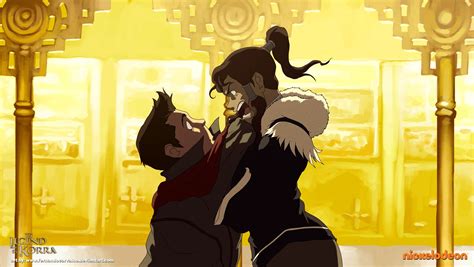 Legend Of Korra Mako And Asami Kiss