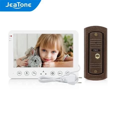 JeaTone 7 White Video Intercom Home System With 1200TVL Monitor For