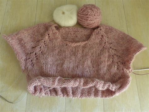 Pull Rose Raglan Laine Et Mohair Mes Tricots Sans Couture Aux