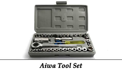 Original Aiwa Piece Toolkit Tool Kit Combination Socket Ratchet