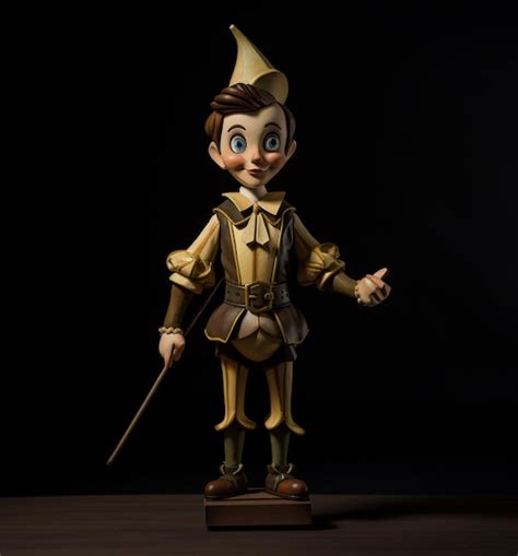 Premium AI Image Pinocchio Running Character