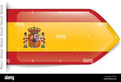 Spain Flag Vector Illustration On A White Background Stock Vector