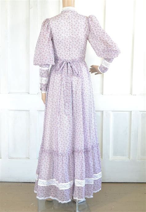 S Gunne Sax Maxi Dress Sheer Floral Cottagecore Gem