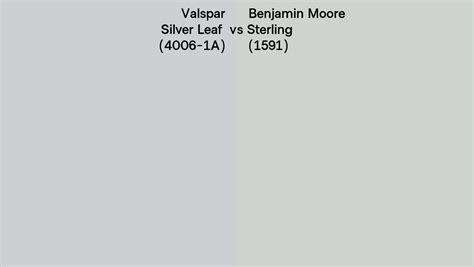 Valspar Silver Leaf 4006 1A Vs Benjamin Moore Sterling 1591 Side By