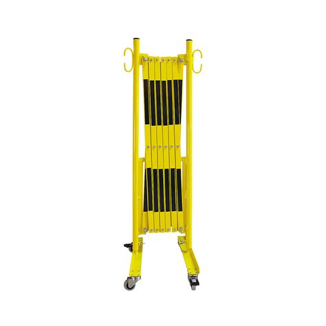 Barrière extensible CrashStop avec 2 pieds équipés de roulettes