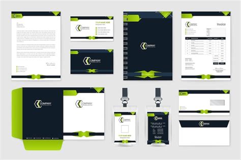 Kreativer Corporate Style Branding Mock Up F R Branding Premium Vektor