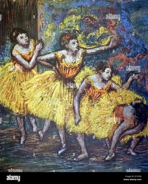 Painting Titled Four Dancers By Edgar Degas A French