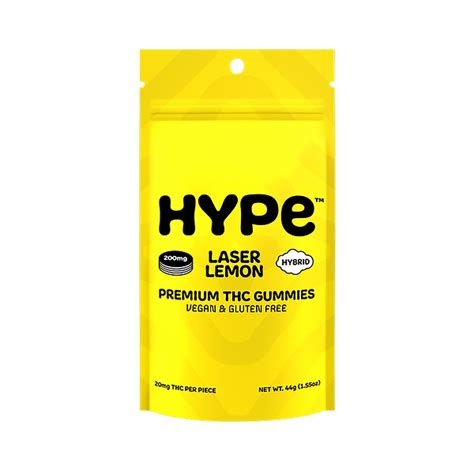 Sour Laser Lemon Gummies Hype Cannabis Medical Cannabis Edibles