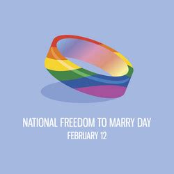 National Freedom To Marry Day Poster Royalty Free Vector