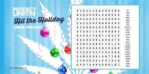 Cannabis Word Search With Code Words For Weed Perfect Union