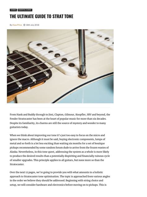 The Ultimate Guide To Strat Tone Pdf