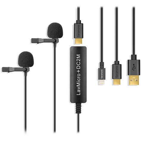 Saramonic Lavalier Microphone Dual Head LibCal Purdue University