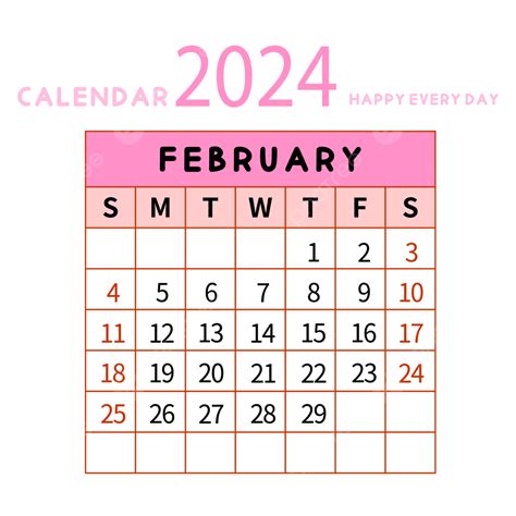 February 2024 Calendar Display Simple Style Vector 2024 43 Off
