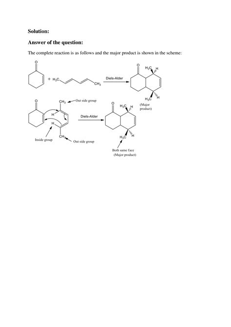 Solved Draw The Major Product Of The Following Diels Alder Reaction The Course Hero