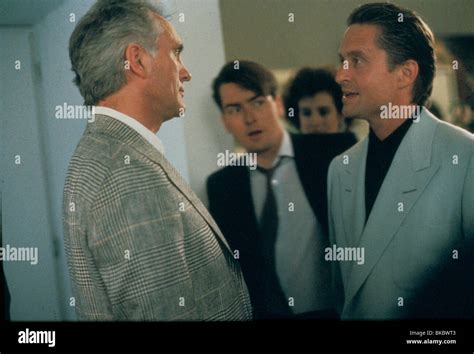 Wall Street 1987 Terence Stamp Michael Douglas Wls 010 Stock Photo